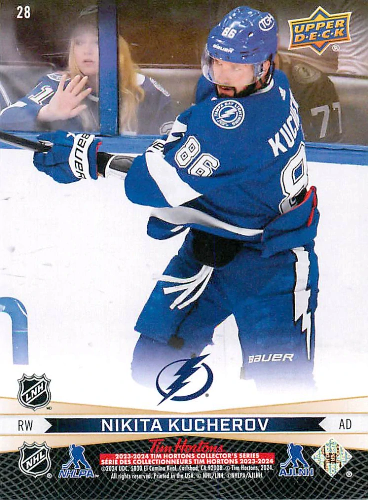 2023-24 UD Tim Hortons Greatest Duos - Andrei Vasilevskiy, Nikita Kucherov #28