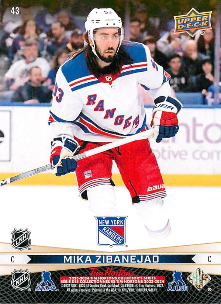 2023-24 UD Tim Hortons Greatest Duos - Chris Kreider, Mika Zibanejad #43