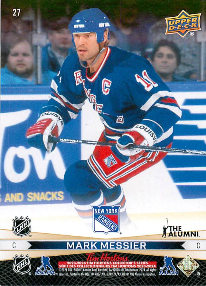 2023-24 UD Tim Hortons Greatest Duos - Brian Leetch, Mark Messier #27