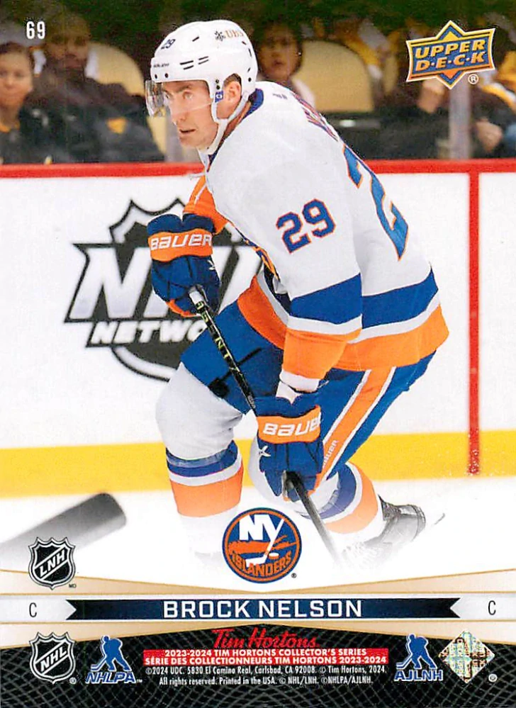 2023-24 UD Tim Hortons Greatest Duos - Ilya Sorokin, Brock Nelson #69
