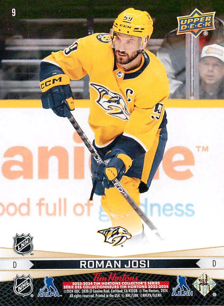 2023-24 UD Tim Hortons Greatest Duos - Juuse Saros, Roman Josi #9
