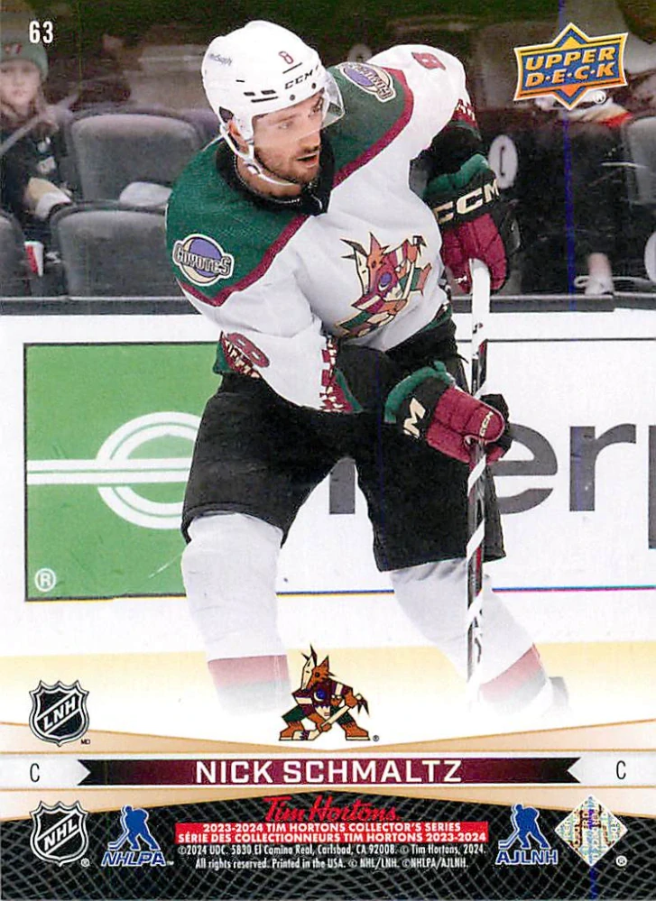 2023-24 UD Tim Hortons Greatest Duos - Clayton Keller, Nick Schmaltz #63