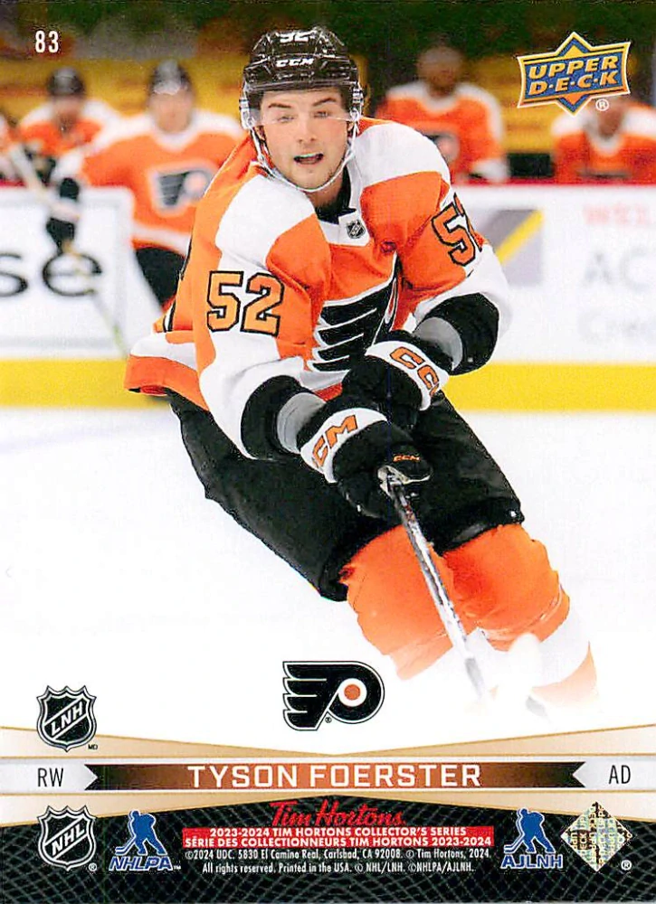 2023-24 UD Tim Hortons Greatest Duos - Owen Tippett, Tyson Foerster #83