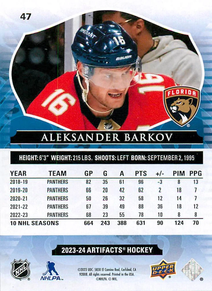 2023-24 UD Artifacts - Aleksander Barkov - Ruby /499 #47
