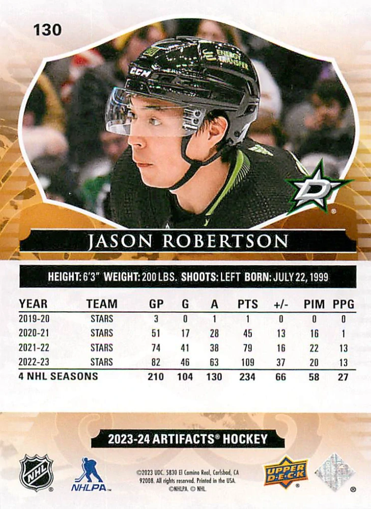 2023-24 UD Artifacts - Jason Robertson /599 #130