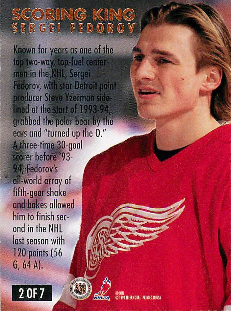 1994-95 Fleer Ultra - Sergei Fedorov - Scoring King #2