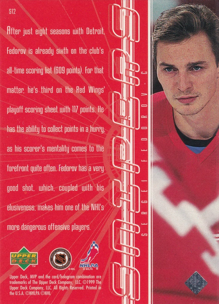 1998-99 UD MVP - Sergei Fedorov - Snipers #S12