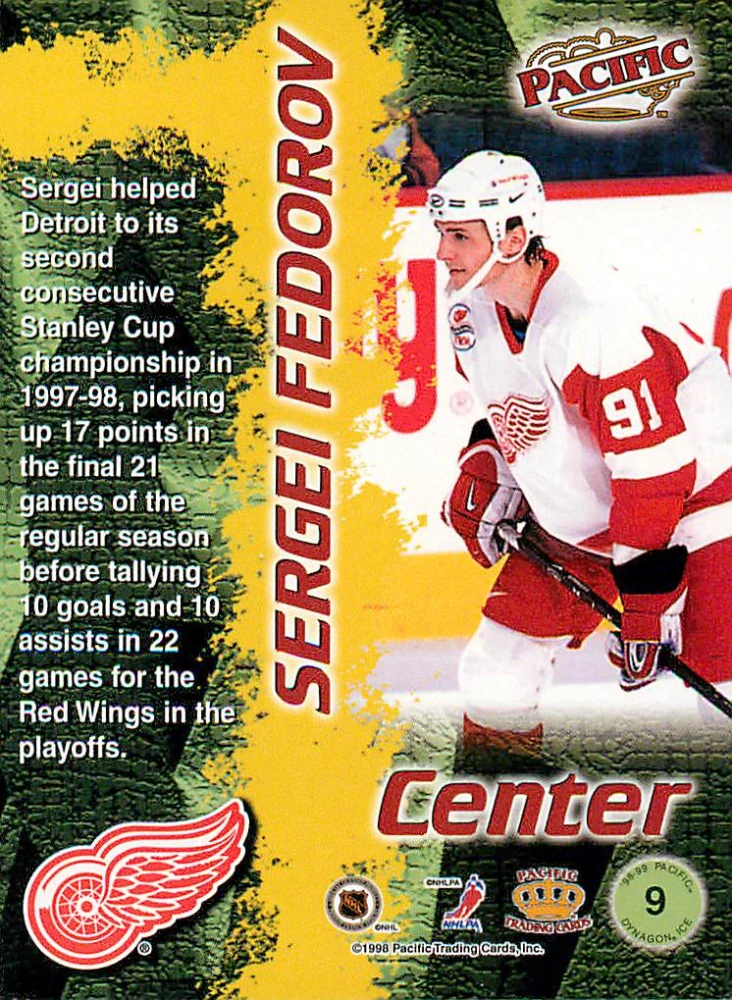 1998-99 Pacific - Sergei Fedorov - Dynagon Ice Inserts #9