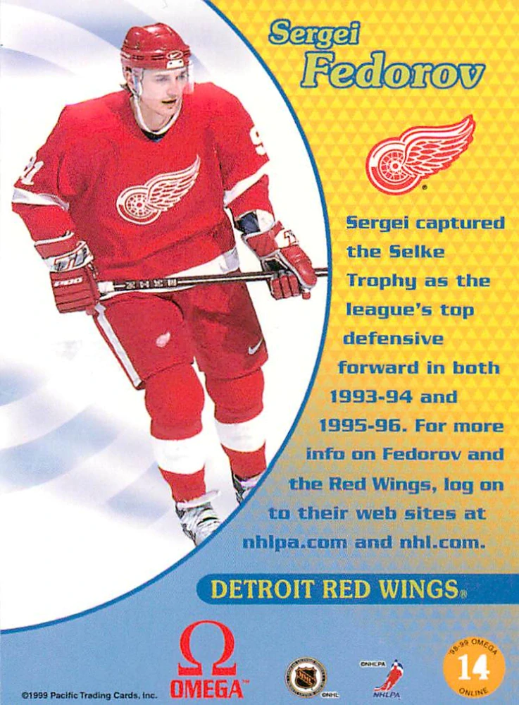 1998-99 Pacific Omega - Sergei Fedorov - Online #14