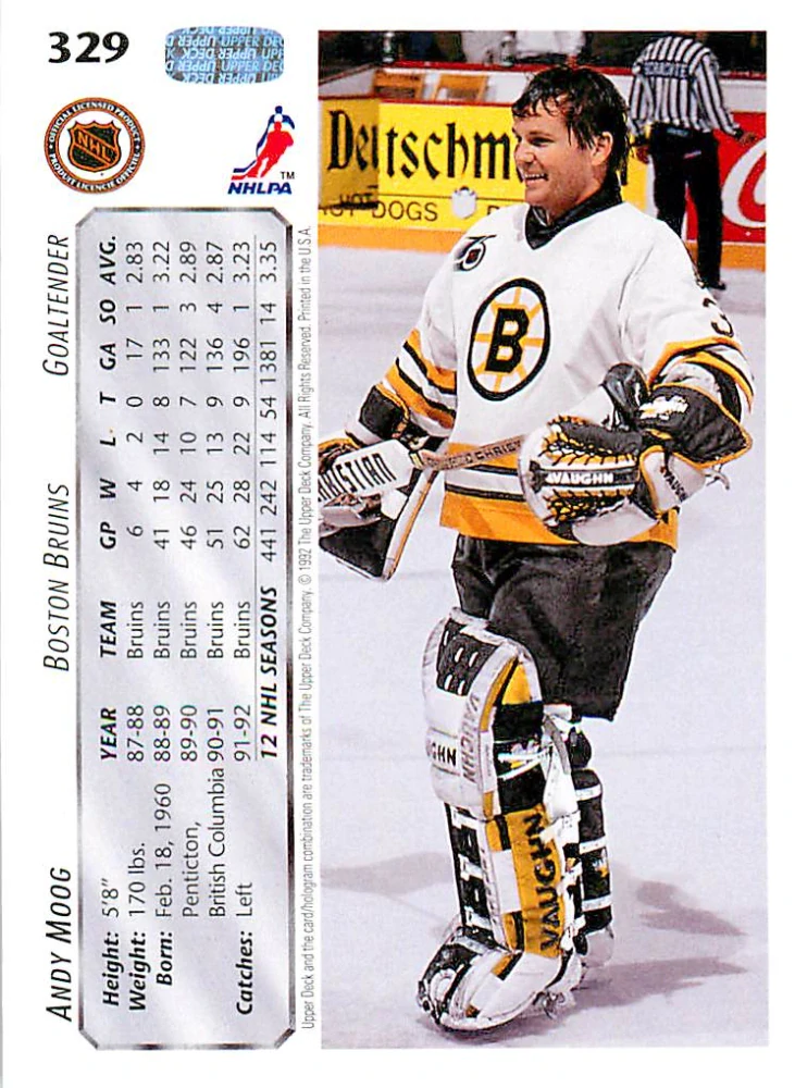 1992-93 UD Series - Andy Moog #329