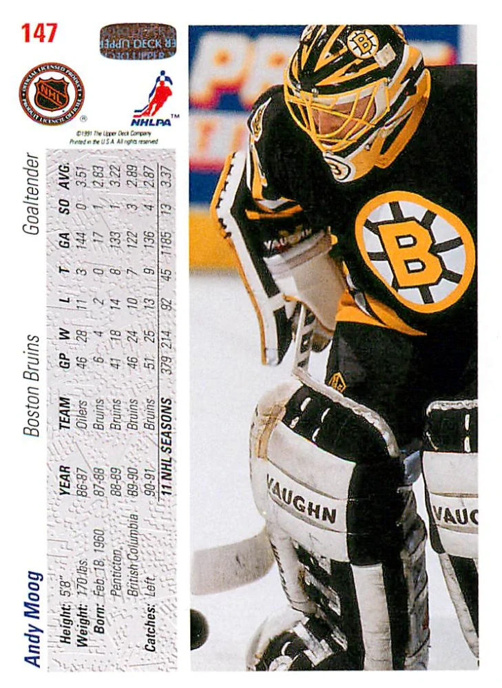 1991-92 UD Series - Andy Moog #147