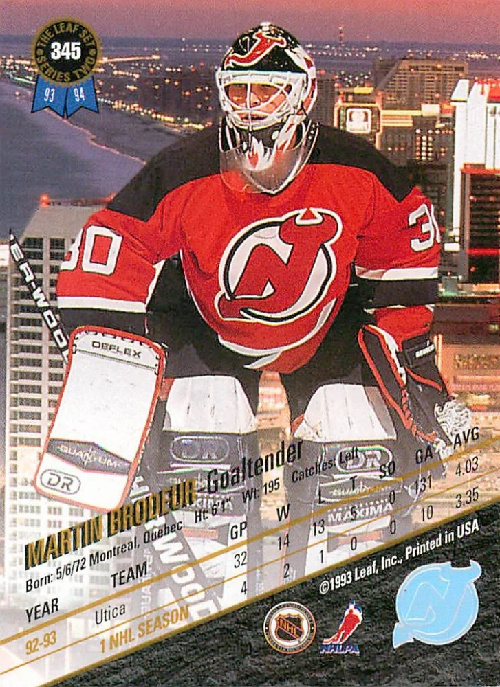 1993-94 Leaf - Martin Brodeur #345