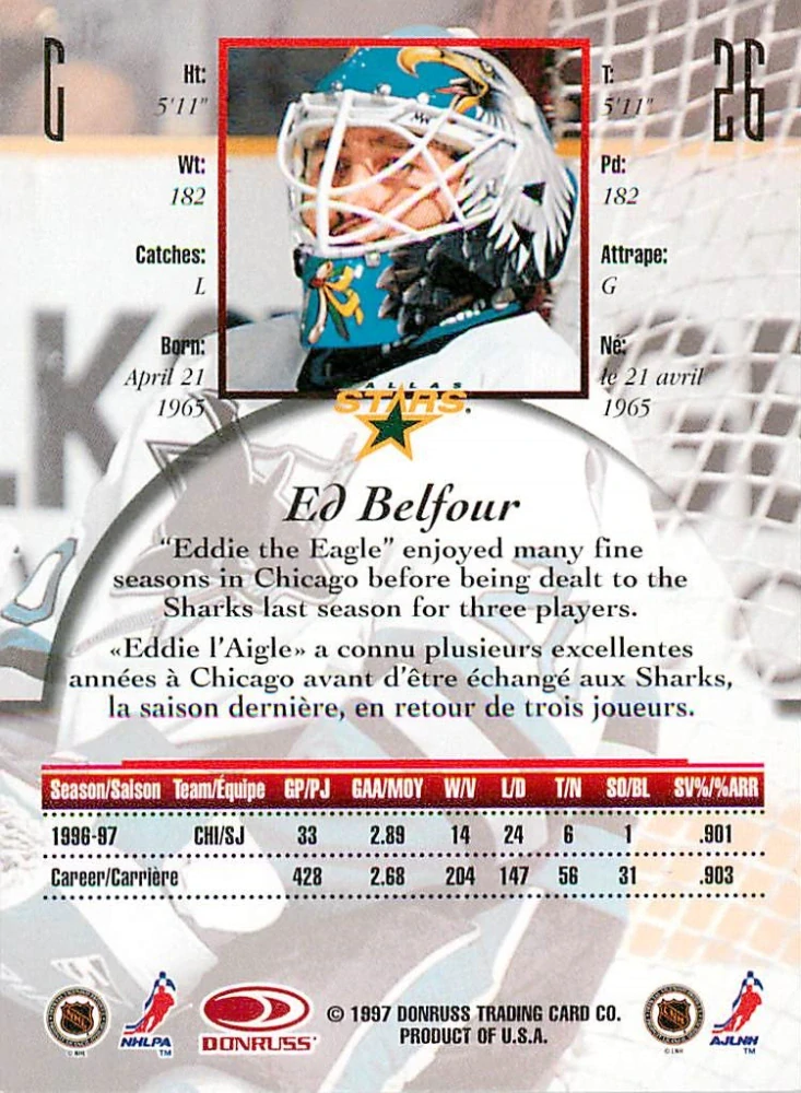 1997-98 Donruss Canadian Ice - Ed Belfour #26