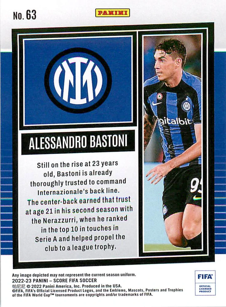 2022-23 Panini Score FIFA - Alessandro Bastoni #63
