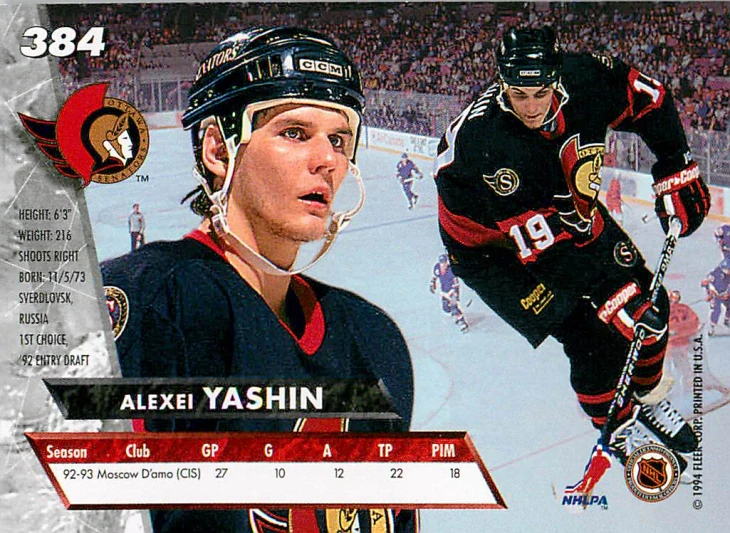 1993-94 Fleer Ultra - Alexei Yashin #384