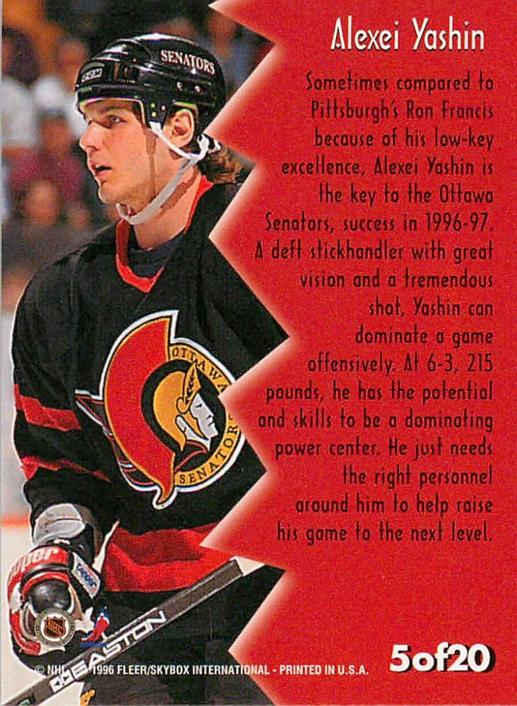 1996-97 Fleer NHL Picks - Alexei Yashin - Jagged Edge #5