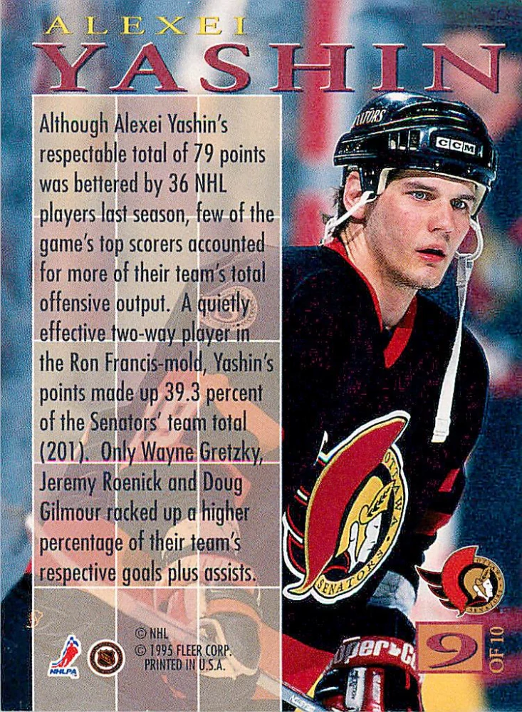 1994-95 Fleer - Alexei Yashin - Franchise Futures #9