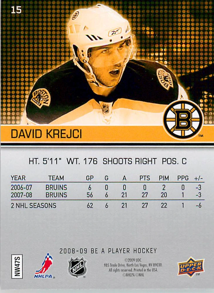 2008-09 UD Be A Player - David Krejčí #15