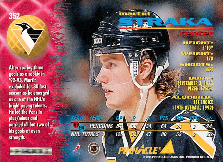 1994-95 Pinnacle - Martin Straka #352