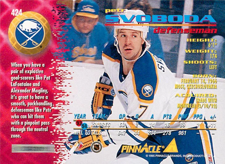 1994-95 Pinnacle - Petr Svoboda #424