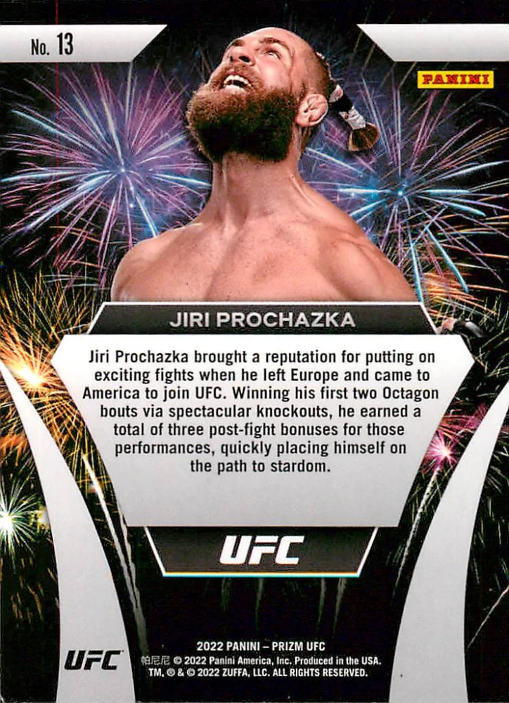 2022 Panini Prizm UFC - Jiří Procházka - Fireworks #13