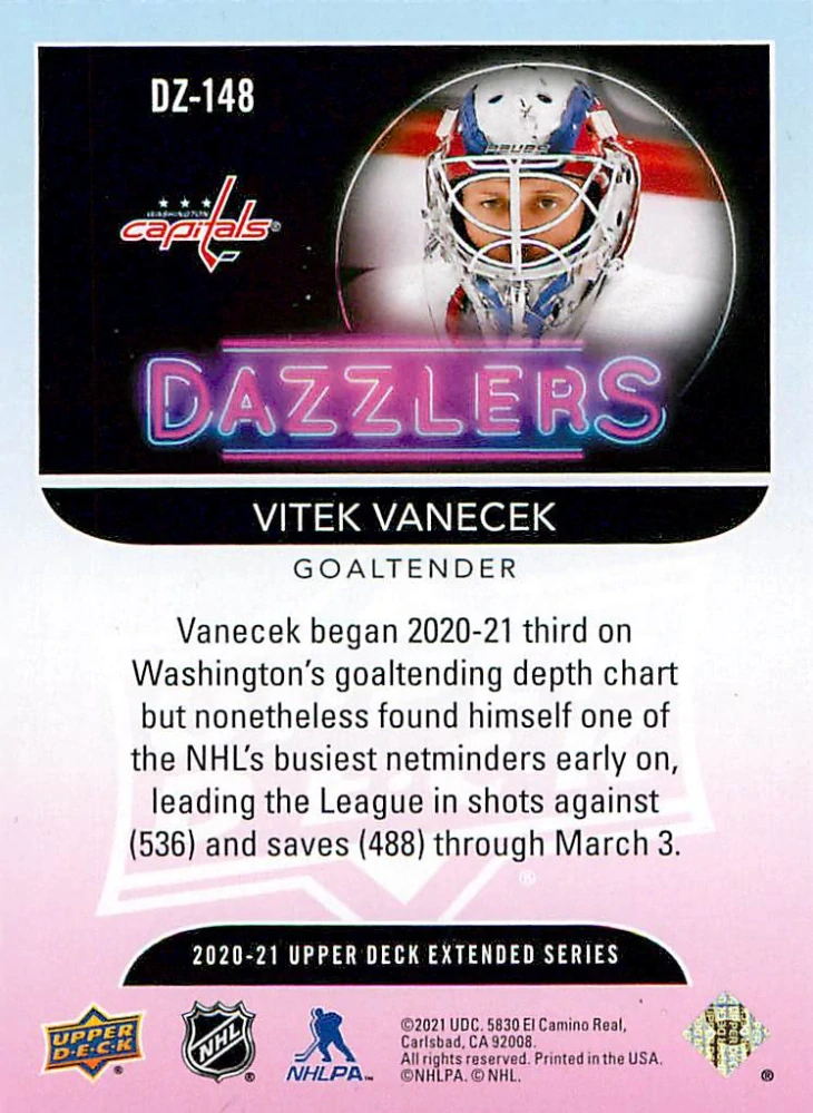 2020-21 UD Extended Series - Vítek Vaněček - Dazzlers Orange #DZ-148