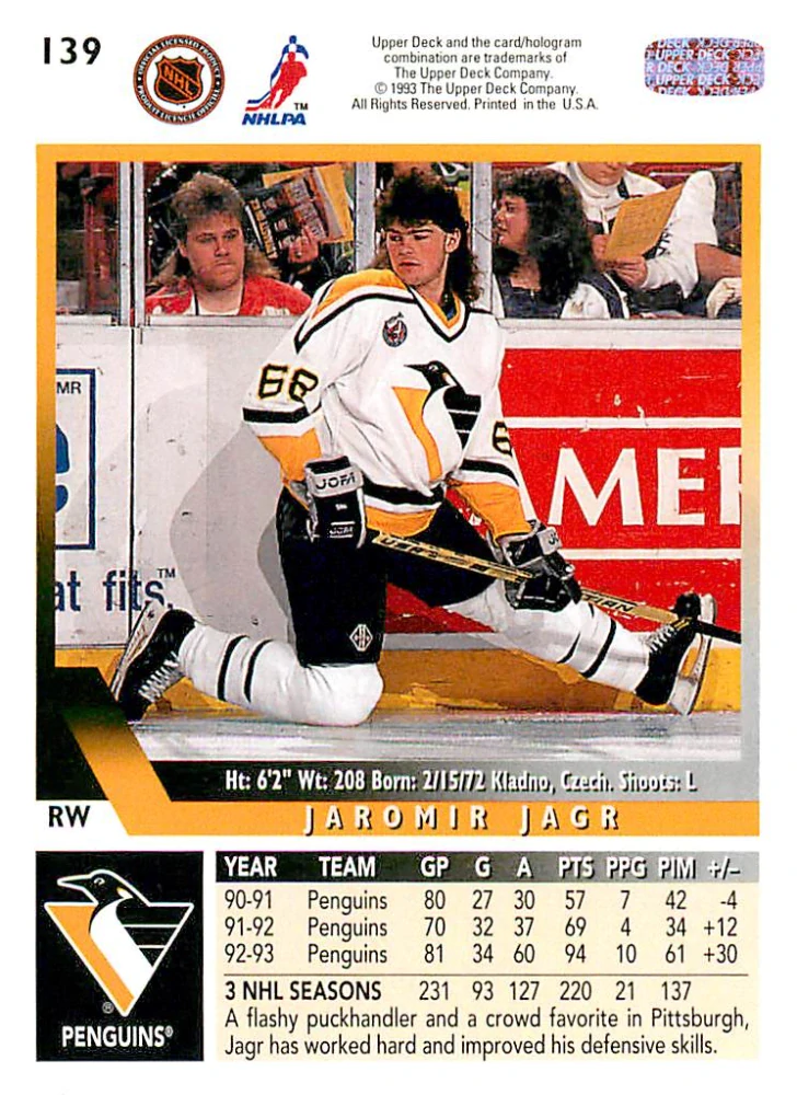 1993-94 UD Series - Jaromír Jágr #139