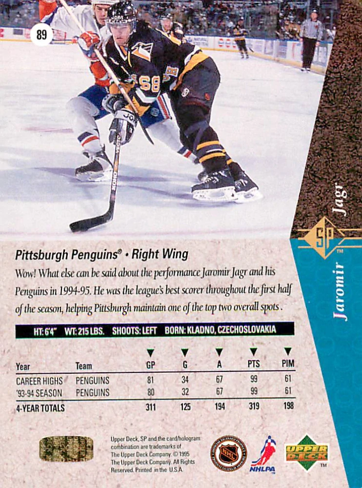 1994-95 UD SP - Jaromír Jágr #89