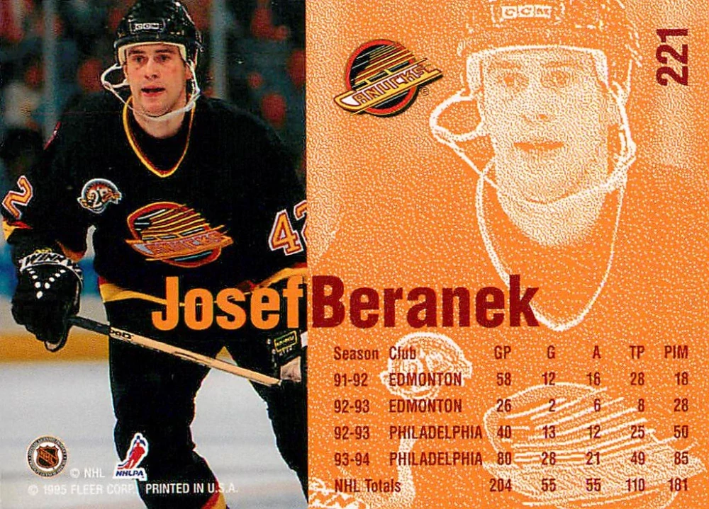 1994-95 Fleer - Josef Beránek #221