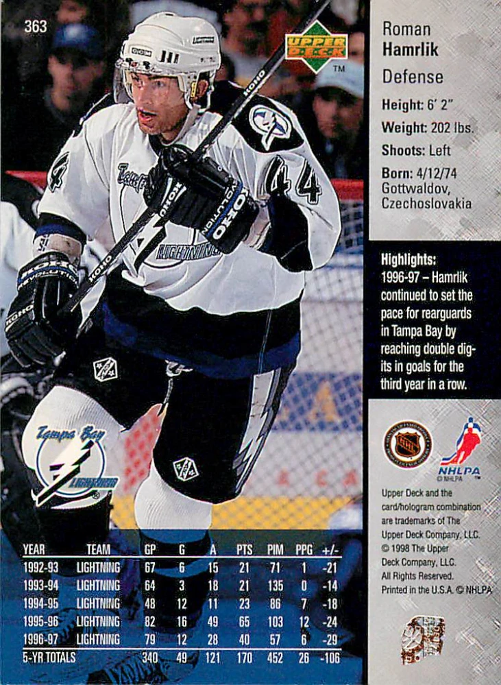 1997-98 UD Series 2 - Roman Hamrlík #363