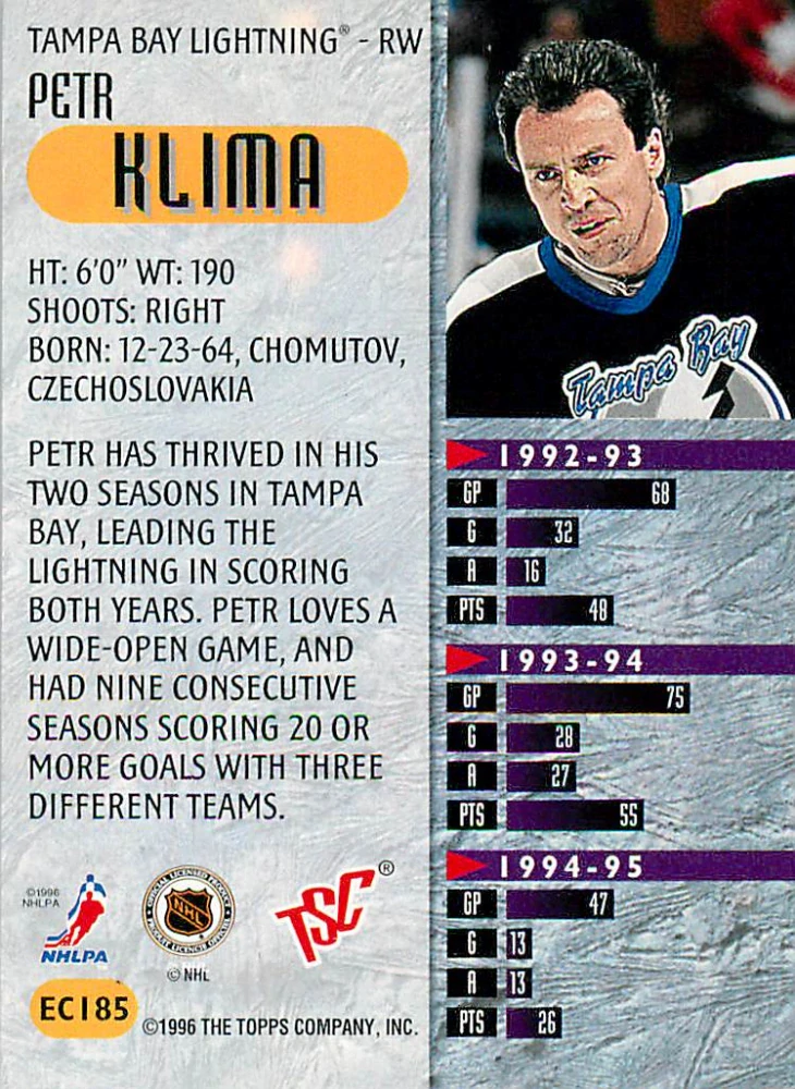 1995-96 Topps Stadium Club - Petr Klíma - Extreme Corps #EC185