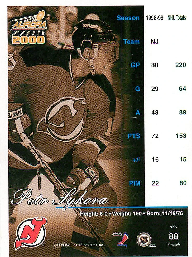 1999-00 Pacific Aurora - Petr Sýkora #88