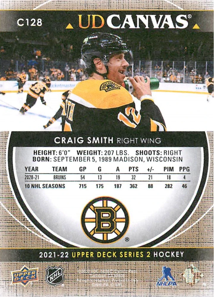 2021-22 UD Series 2 - Craig Smith - Canvas #C128