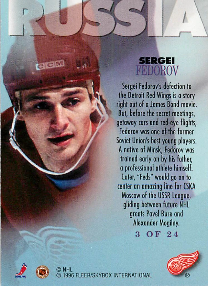 1995-96 Fleer Metal - Sergei Fedorov - International Steel #3