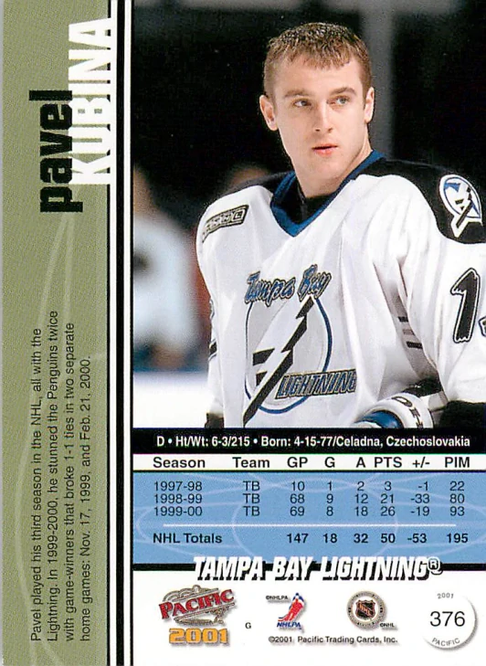 2000-01 Pacific - Pavel Kubina #376