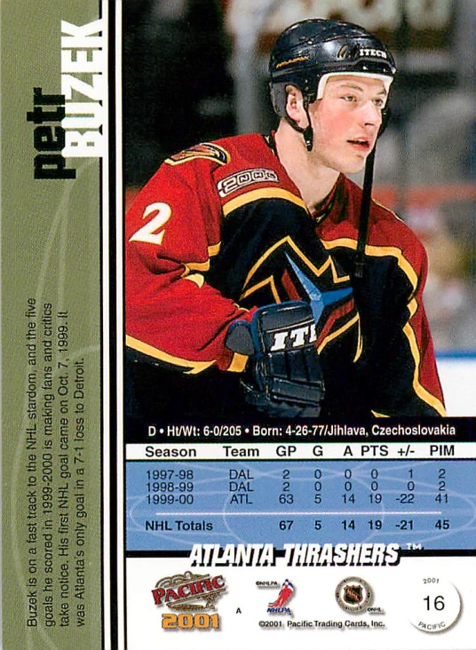 2000-01 Pacific - Petr Buzek #16
