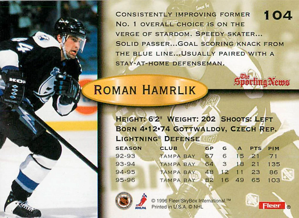 1996-97 Fleer - Roman Hamrlík #104