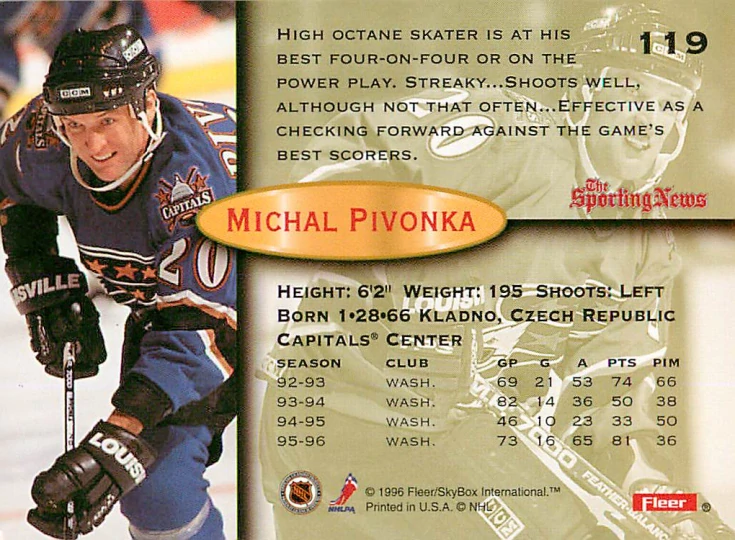 1996-97 Fleer - Michal Pivoňka #119