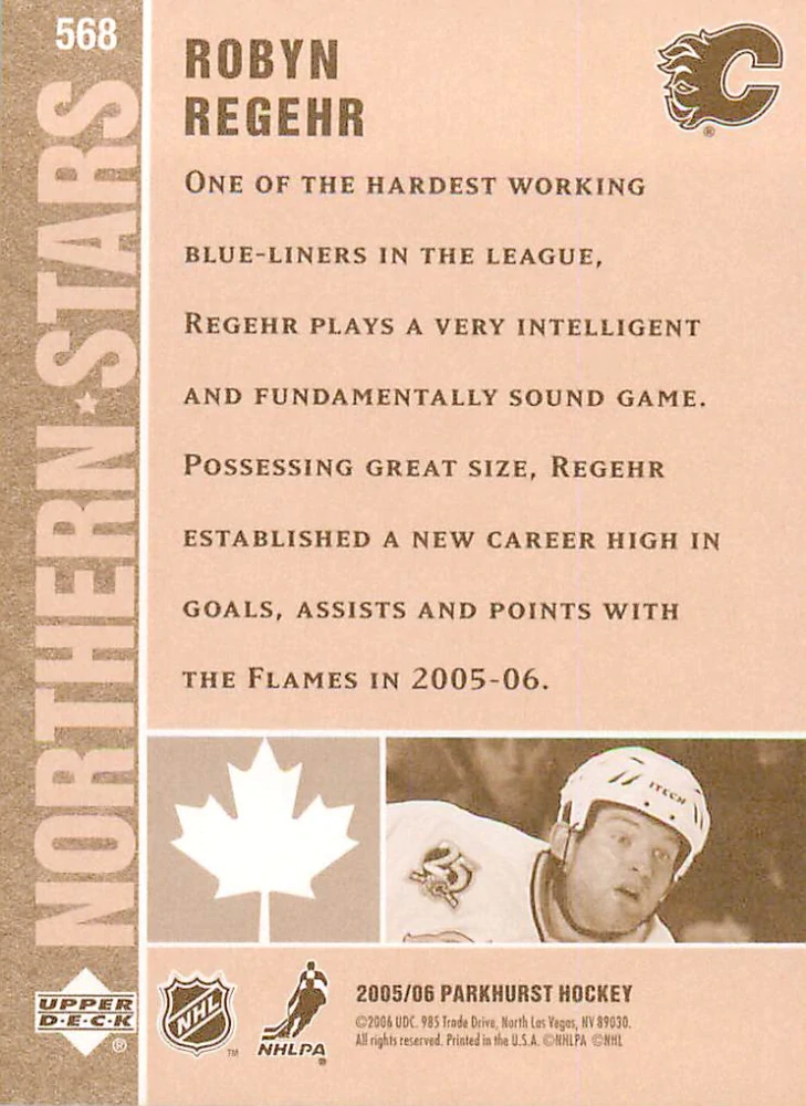 2005-06 UD Parkhurst - Robyn Regehr - Northern Stars #568