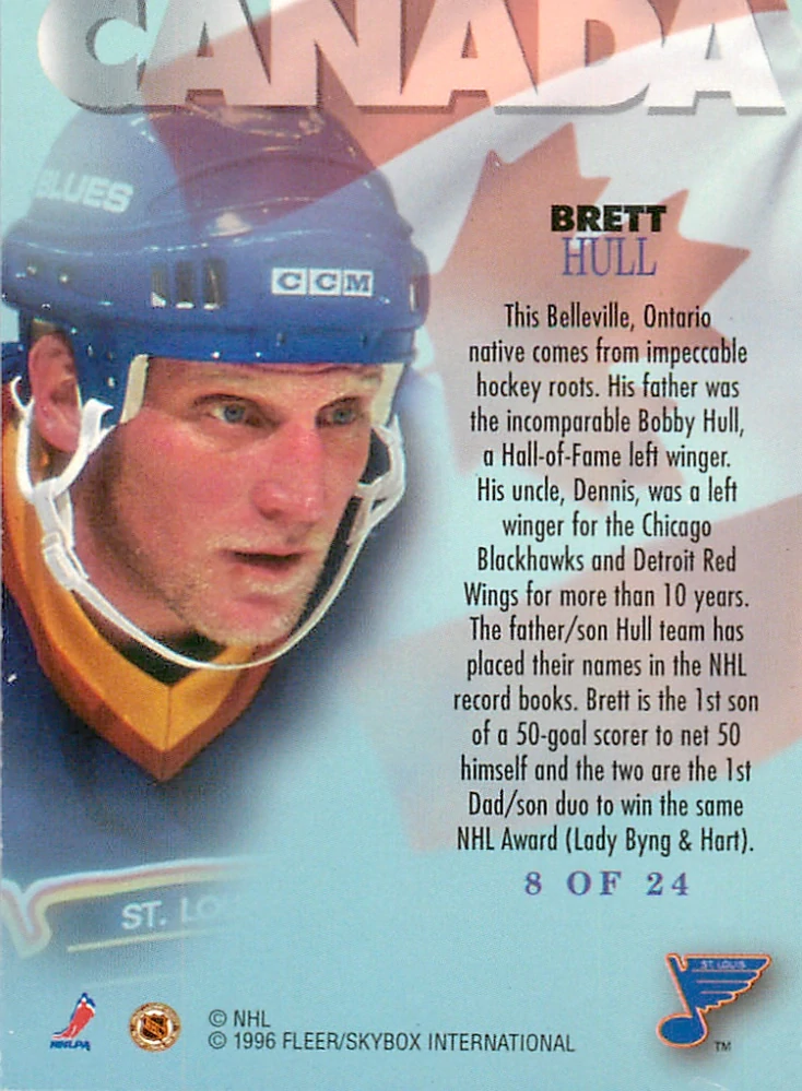 1995-96 Fleer Metal - Brett Hull - International Steel #8