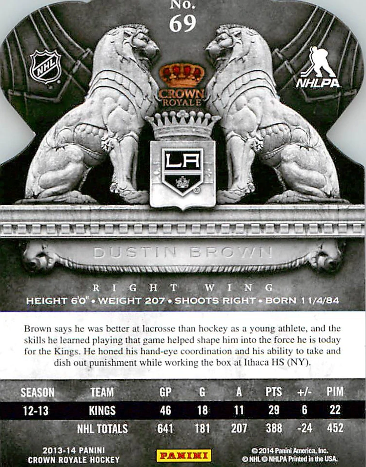 2013-14 Panini Crown Royale - Dustin Brown #69