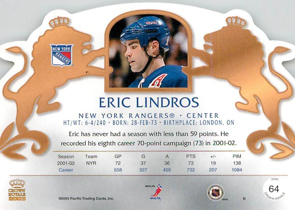 2002-03 Pacific Crown Royale - Eric Lindros #64