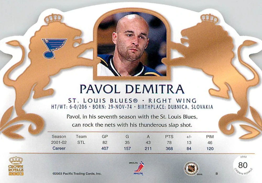 2002-03 Pacific Crown Royale - Pavol Demitra #80
