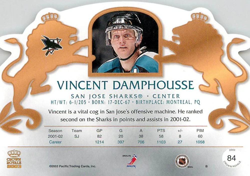 2002-03 Pacific Crown Royale - Vincent Damphousse #84