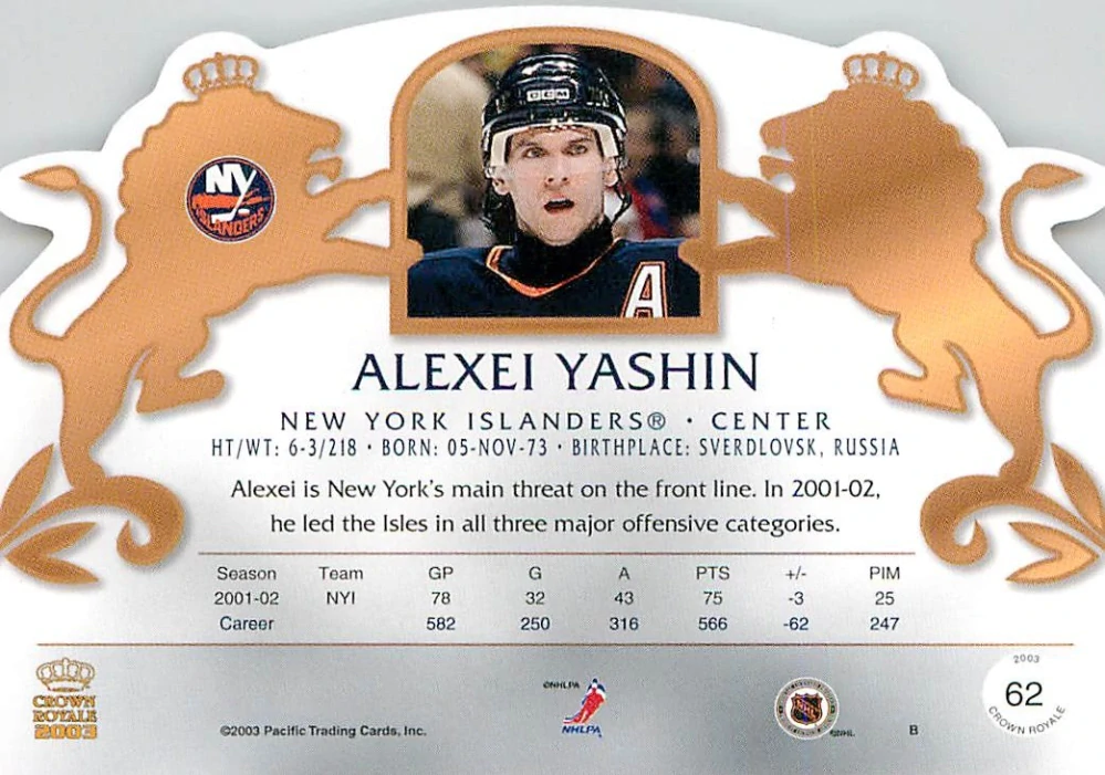 2002-03 Pacific Crown Royale - Alexei Yashin #62