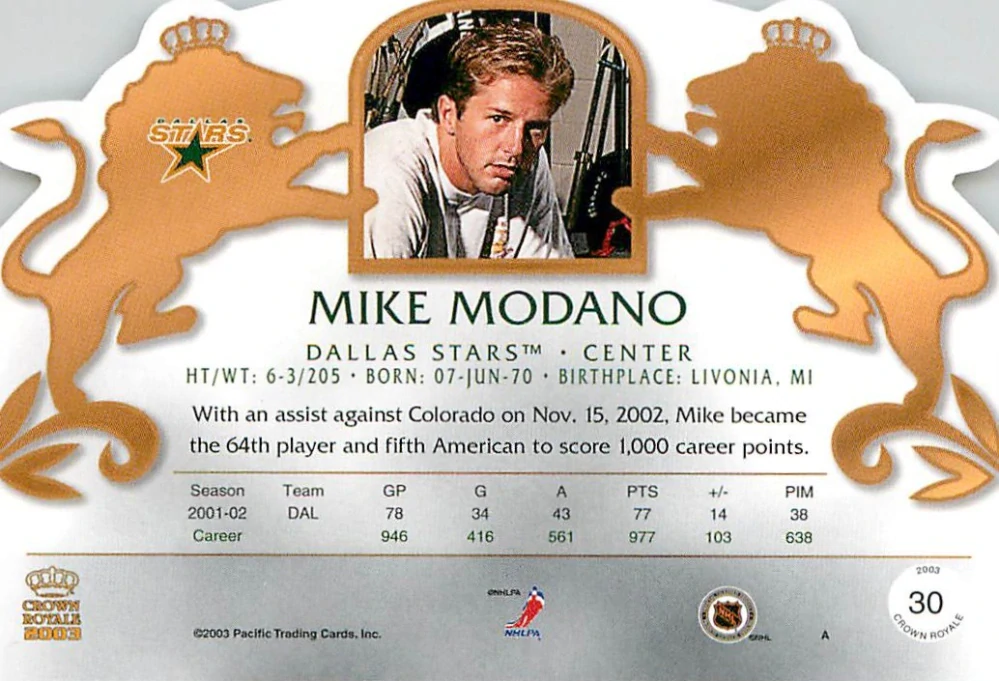 2002-03 Pacific Crown Royale - Mike Modano #30