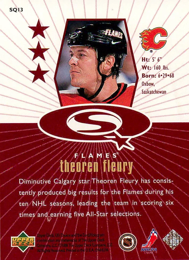 1998-99 UD Choice - Theoren Fleury - Starquest Red #SQ13
