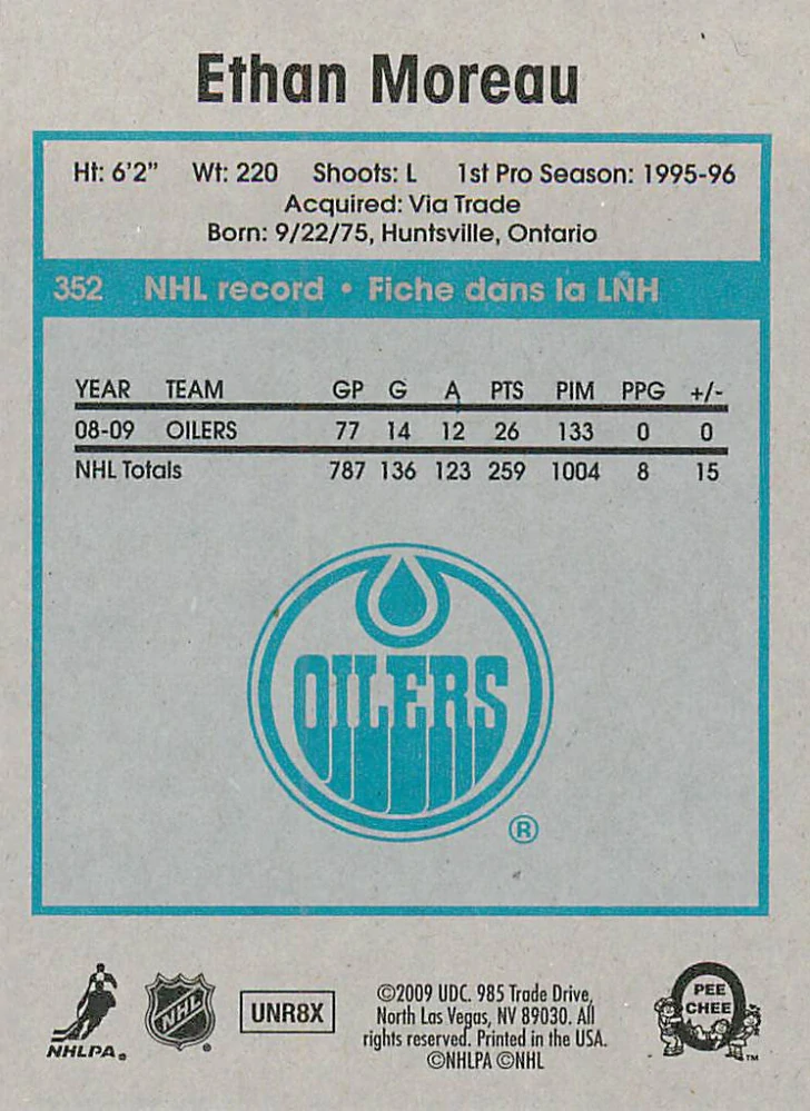 2009-10 UD O-Pee-Chee - Ethan Moreau - Retro #352