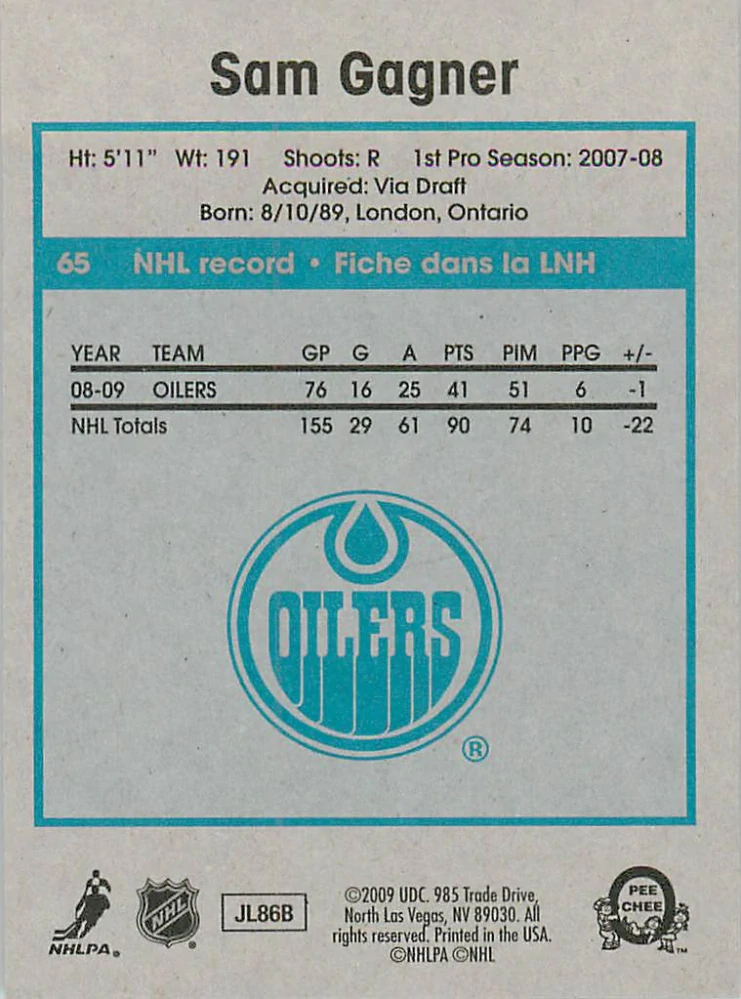 2009-10 UD O-Pee-Chee - Sam Gagner - Retro #65