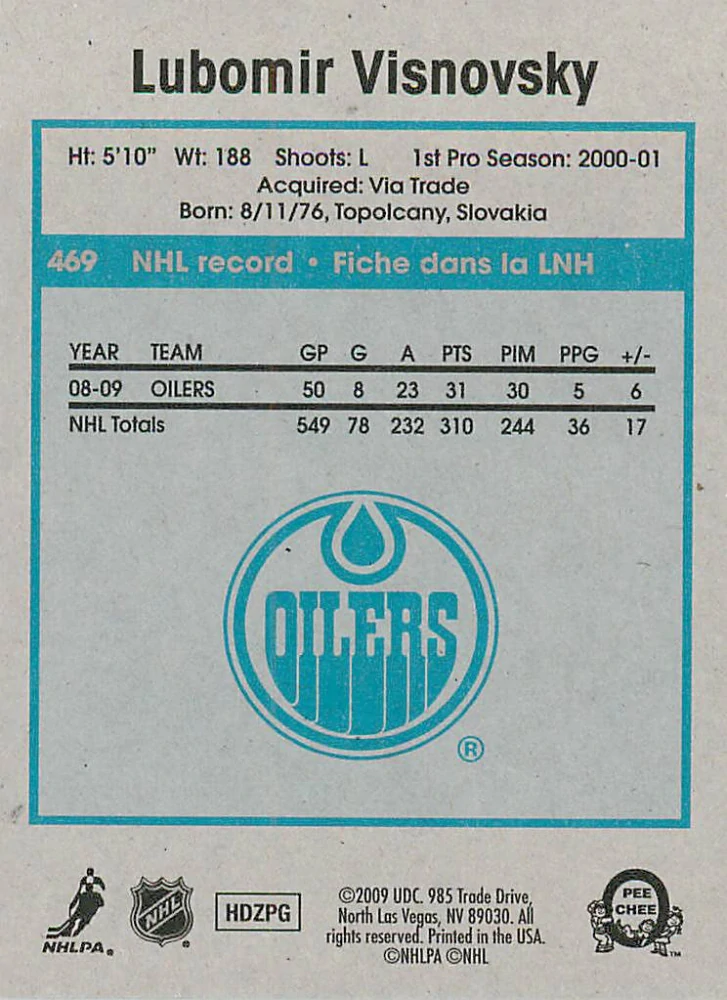 2009-10 UD O-Pee-Chee - Ľubomír Višňovský - Retro #469